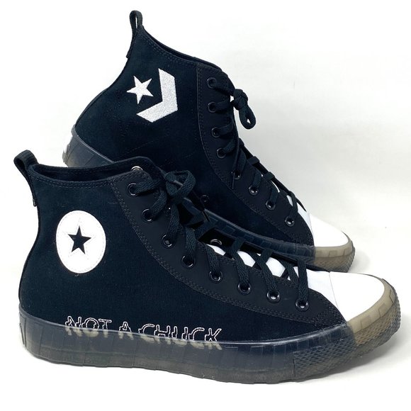 Converse Other - Converse UNT1TL3D Sneaker Shoes Men's High Top Black White Canvas Suede 169467C